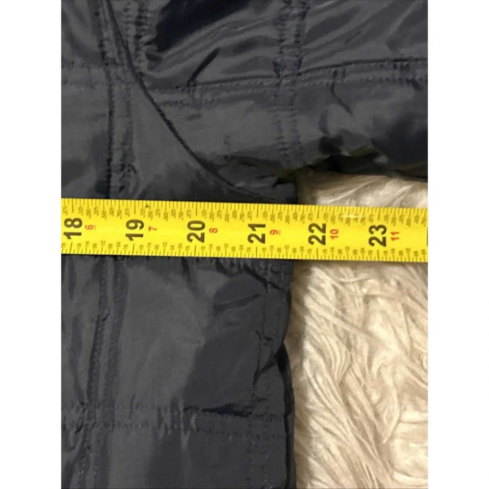 Timberland Youth Quited Puffer Jacket Large 16/18 Navy‎ Fleece Lined Zip Pockets